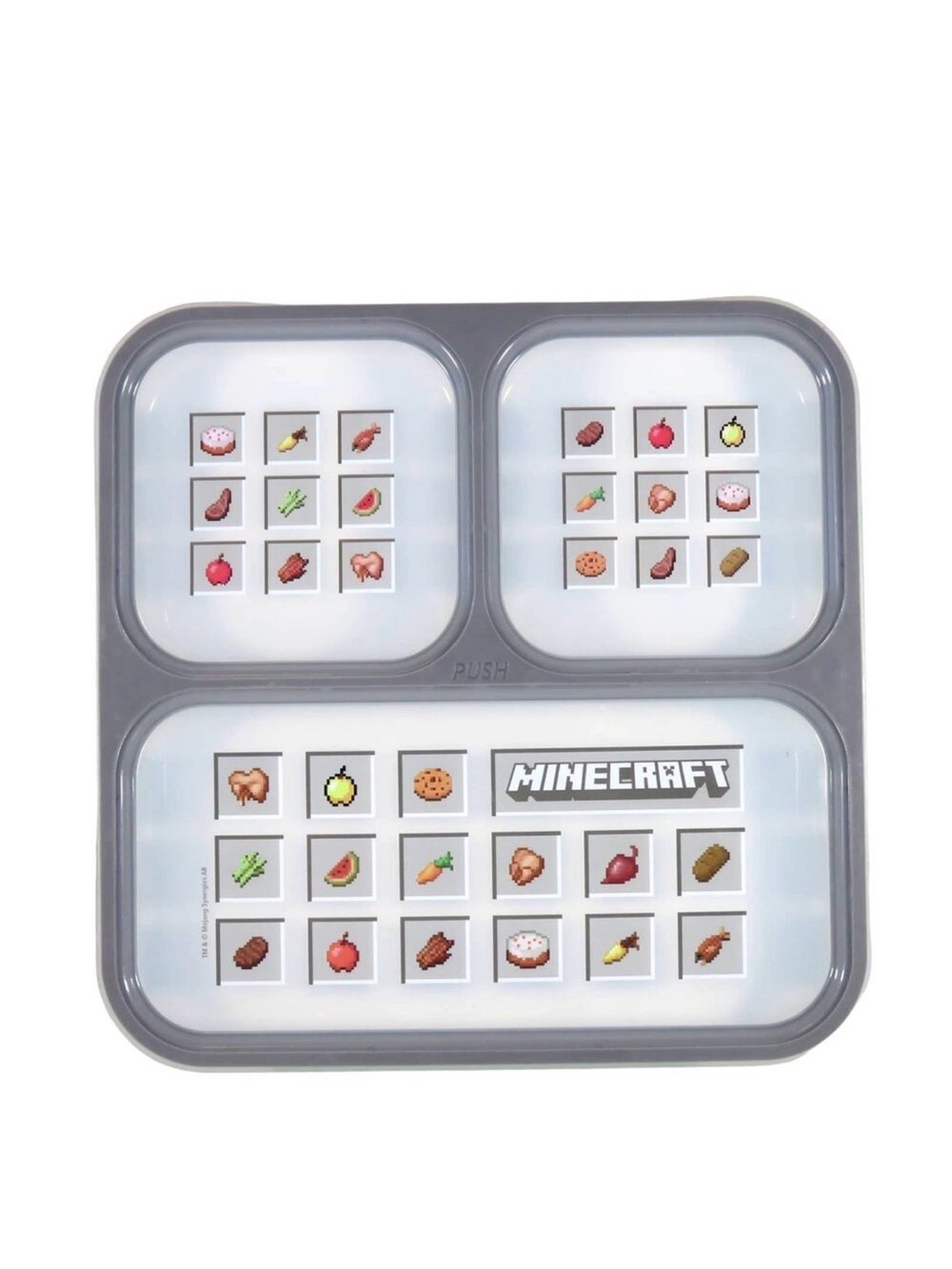 Zak Designs - Minecraft kids Plastic Ultra Slim Lunch Snack Container Bento Box